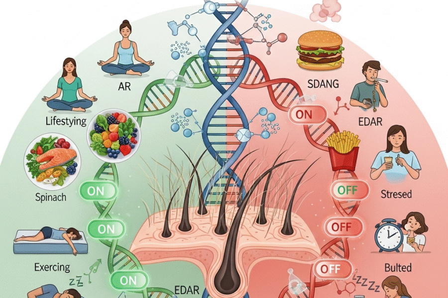 Epigenetics and Hair Loss- Can Lifestyle Changes Switch Genes On or Off?