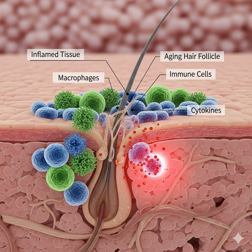 The Link Between Chronic Inflammation and Hair Follicle Aging