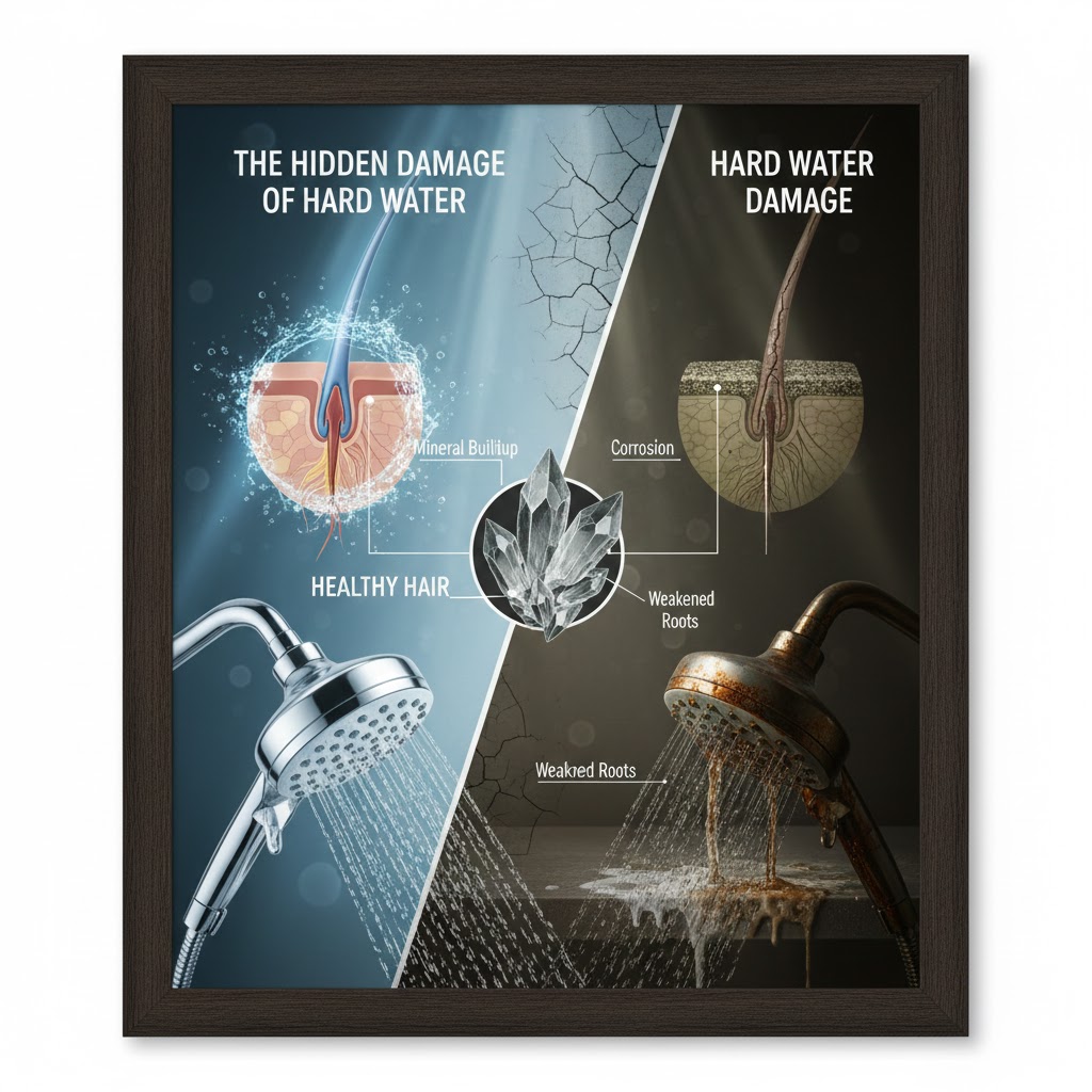 The Hidden Damage of Hard Water- How Mineral-Heavy Showers Quietly Weaken Your Roots