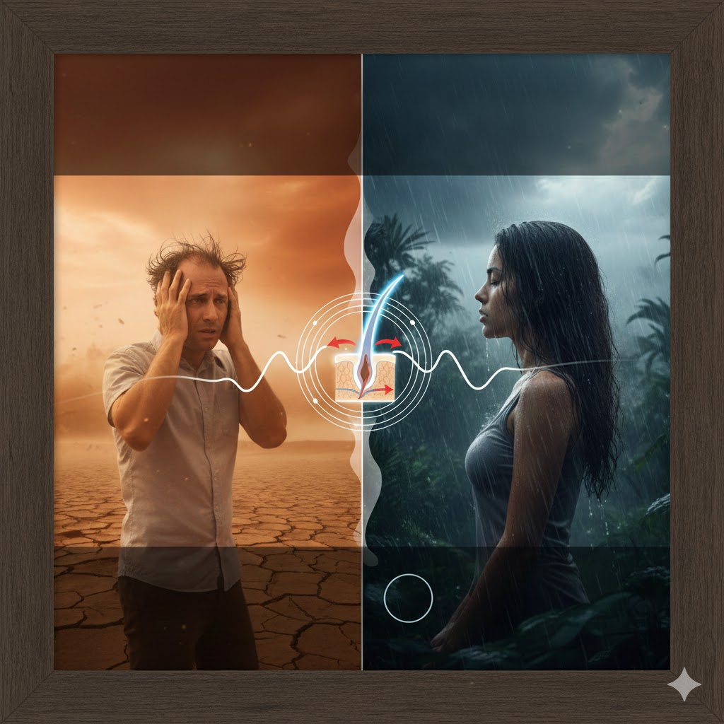 Weather Extremes and Follicle Stress From Desert Winds to Monsoon Moisture